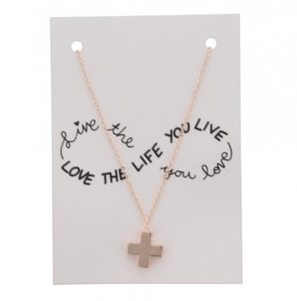 Giftcard met ketting - Cross