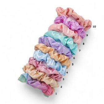 Scrunchie satin candy - Div kleuren