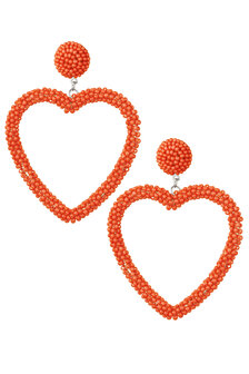 Oorbellen candy heart - Oranje