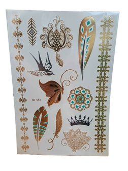 Flash tattoos AB 064 Goud/Zilver