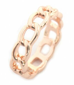 Ring chained - Rose gold mt 18