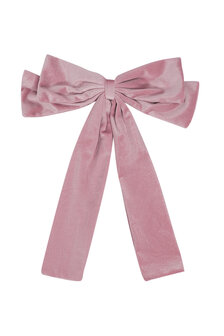 Haarspeld long bow velvet - Roze