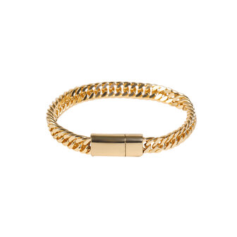 Heren schakel armband Sophisticated  - Goud