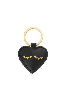 Sleutel/tas hanger heart- Zwart