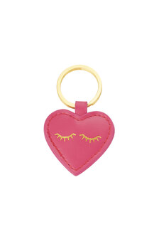 Sleutel/tas hanger heart- Roze