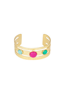 Bohemian armband golden lines