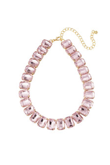 Ketting glamour - Goud/Roze