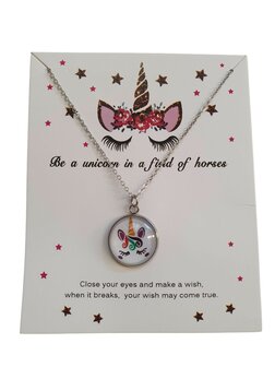 Eenhoorn/unicorn ketting op giftcard #5