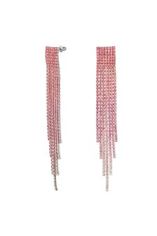 Strass oorbellen santana - Roze