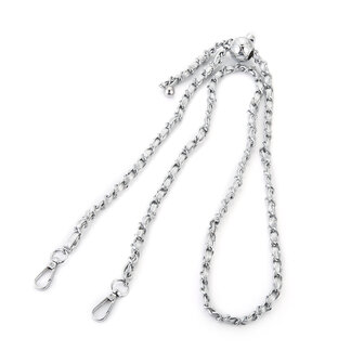 Tas riem / Bag strap chain zilver