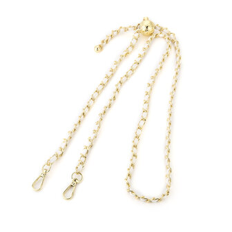 Tas riem / Bag strap chain Goud/wit