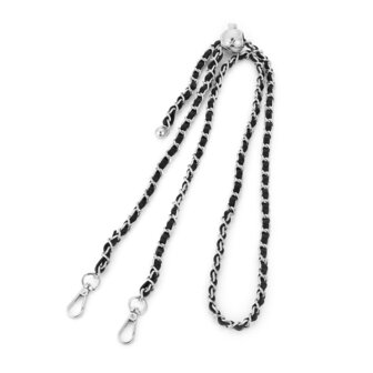 Tas riem / Bag strap chain Zilver/zwart