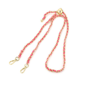 Tas riem / Bag strap chain Goud/roze