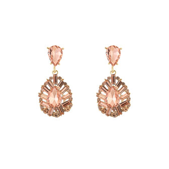 Oorbellen Crystal party - Roze