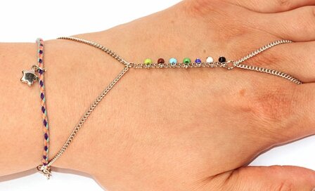 Armband star candy - Zilver