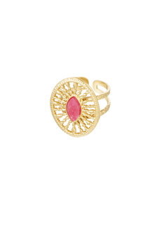 Ring barok oval - Roze