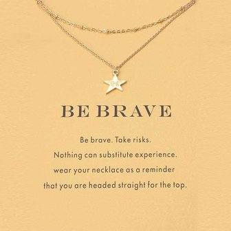 Giftcard met ketting &quot;Be Brave&quot;