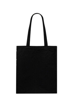 Canvas shopper hearts - black