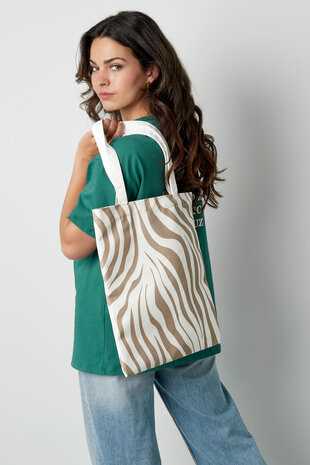 Canvas shopper zebra