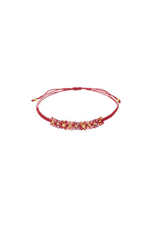 Armband daisy - Rood