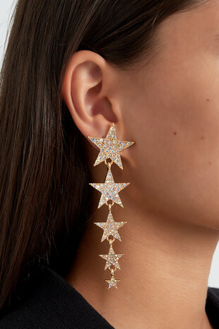 Oorbellen Shooting stars - Zilver