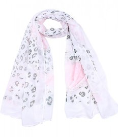 Sjaal luipaard print glitter - Roze