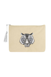 Make-up/Toilet tas tiger - Beige