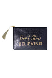 Make-up/Toilet tas metallic dont stop believing - Navy