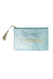 Make-up/Toilet tas metallic j`adore - Blauw