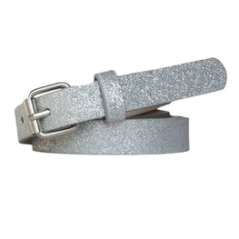 smalle riem glitter - Zilver