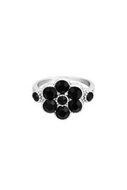 Ring Black flower-  Maat 16