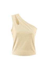 Topje/hemdje one shoulder Maat L - Creme