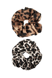 Scrunchie set tijger - Bruin