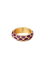 Ring giraf - Goud/Paars - MT 16